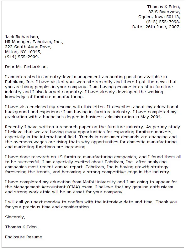 41283 format cover letter