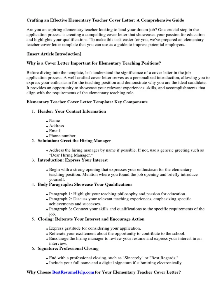 41286 teacher writing cover letter