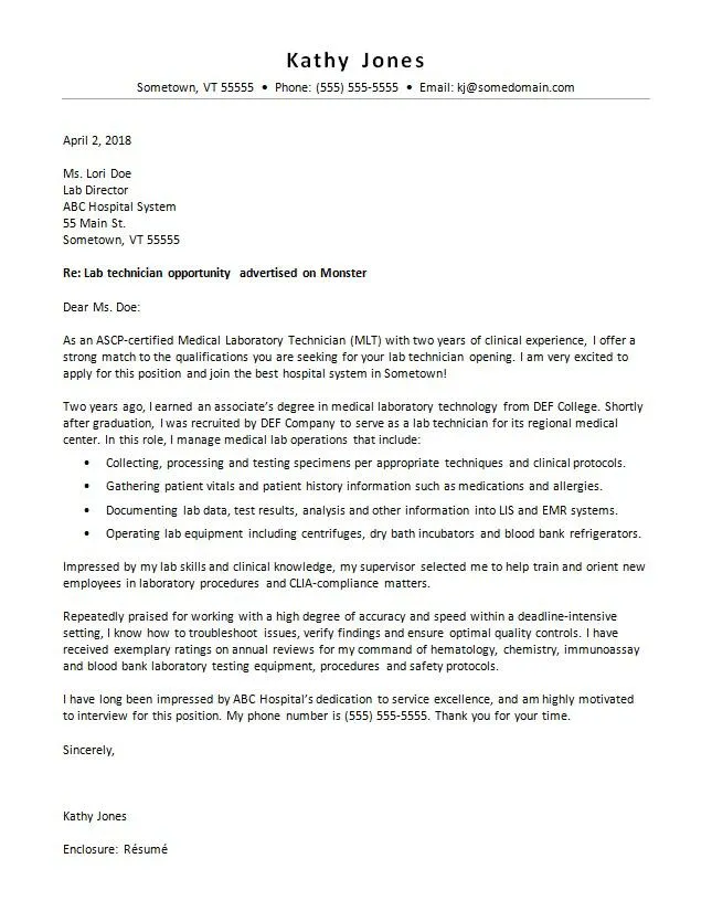 41295 research lab cover letter