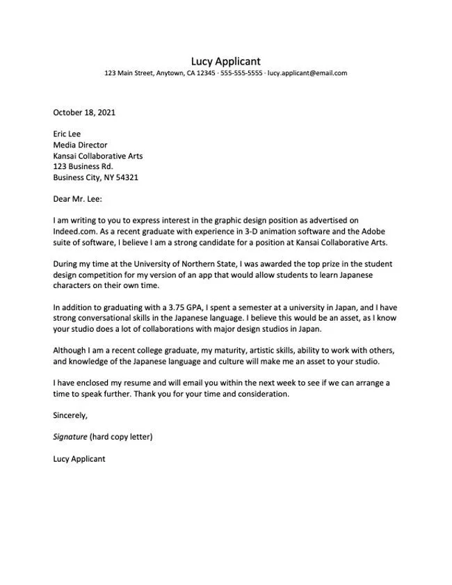 41300 writing professional cover letter