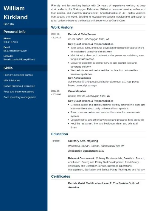 41301 enthusiasm barista