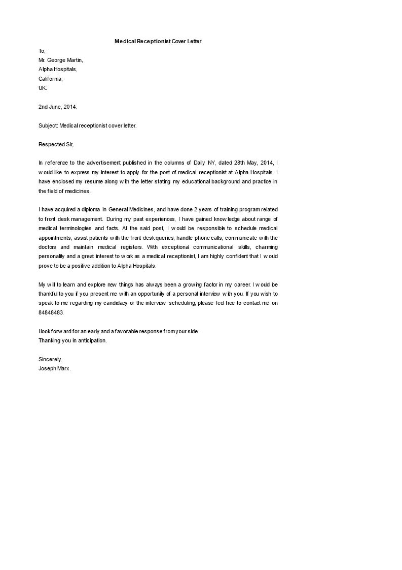 41302 medical receptionist personality