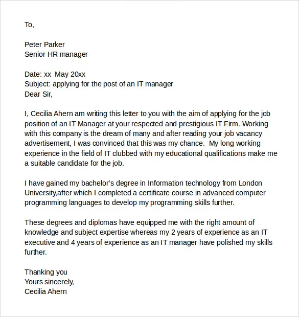 41316 cover letter importance