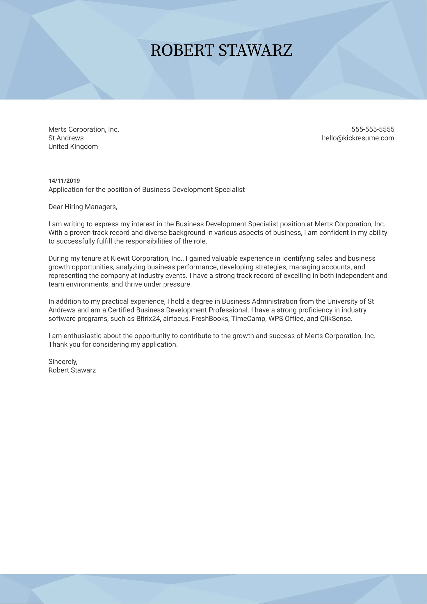 41317 cover letter structure