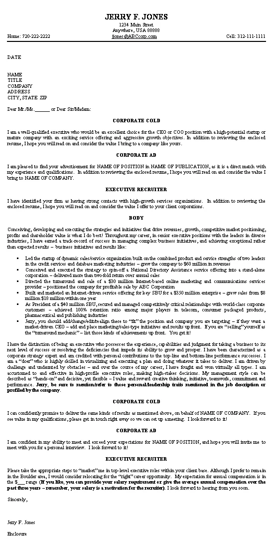 41321 executive cover letter tailoring