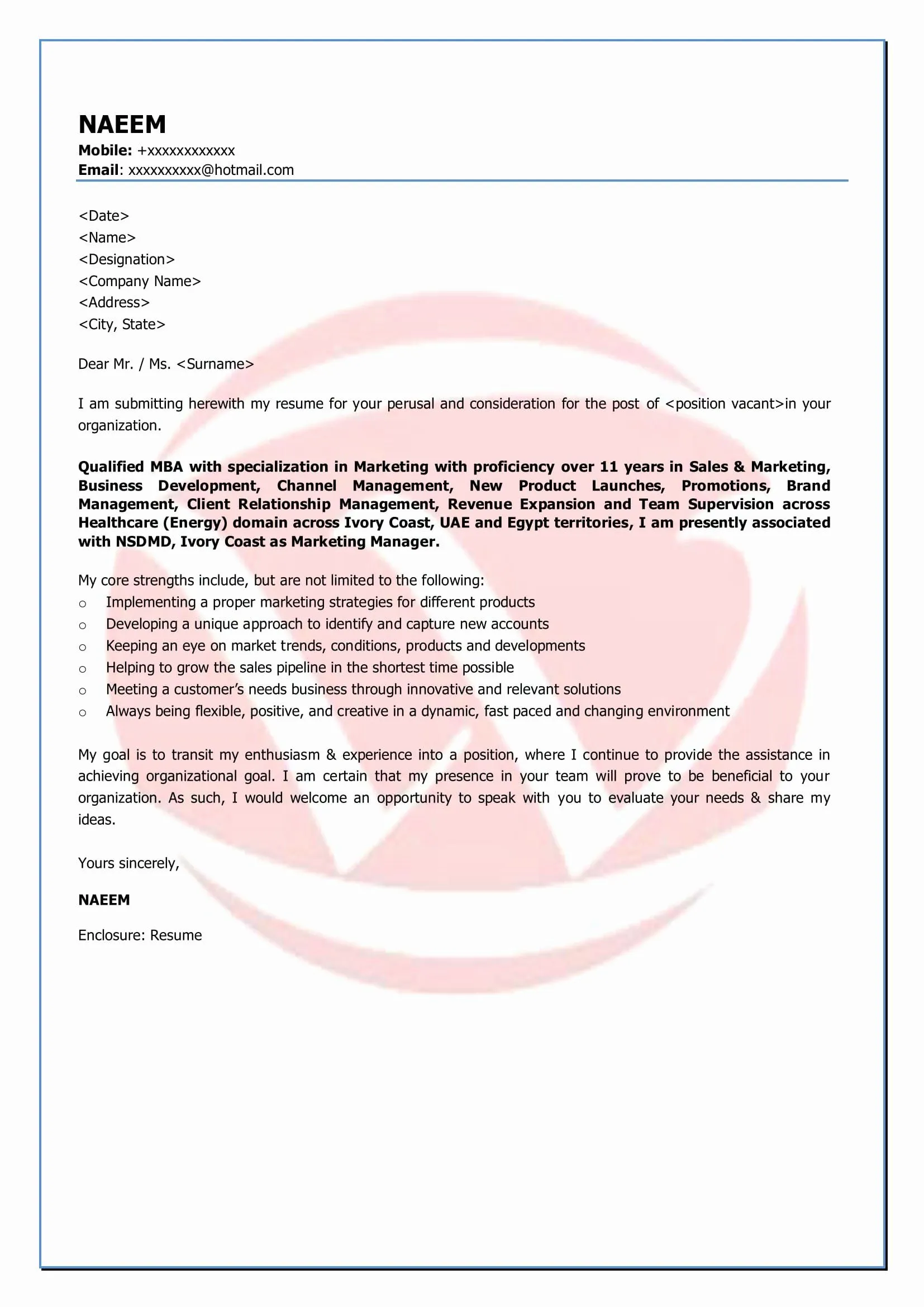 41330 entry level marketing cover letter