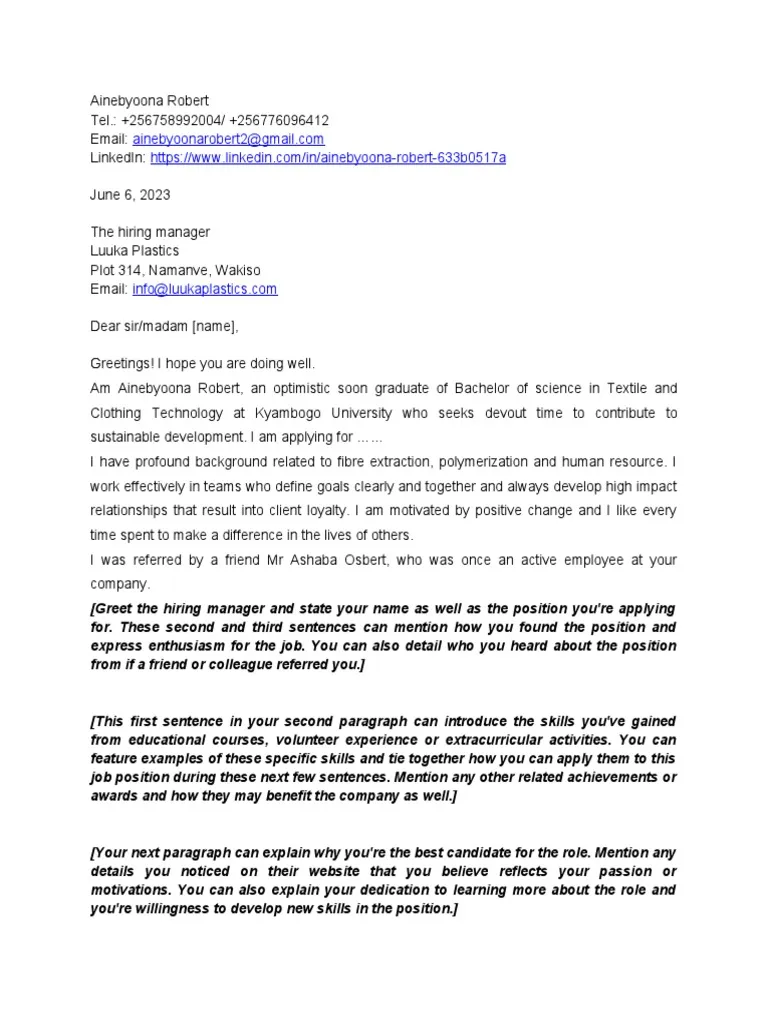 41335 cover letter writing beginner